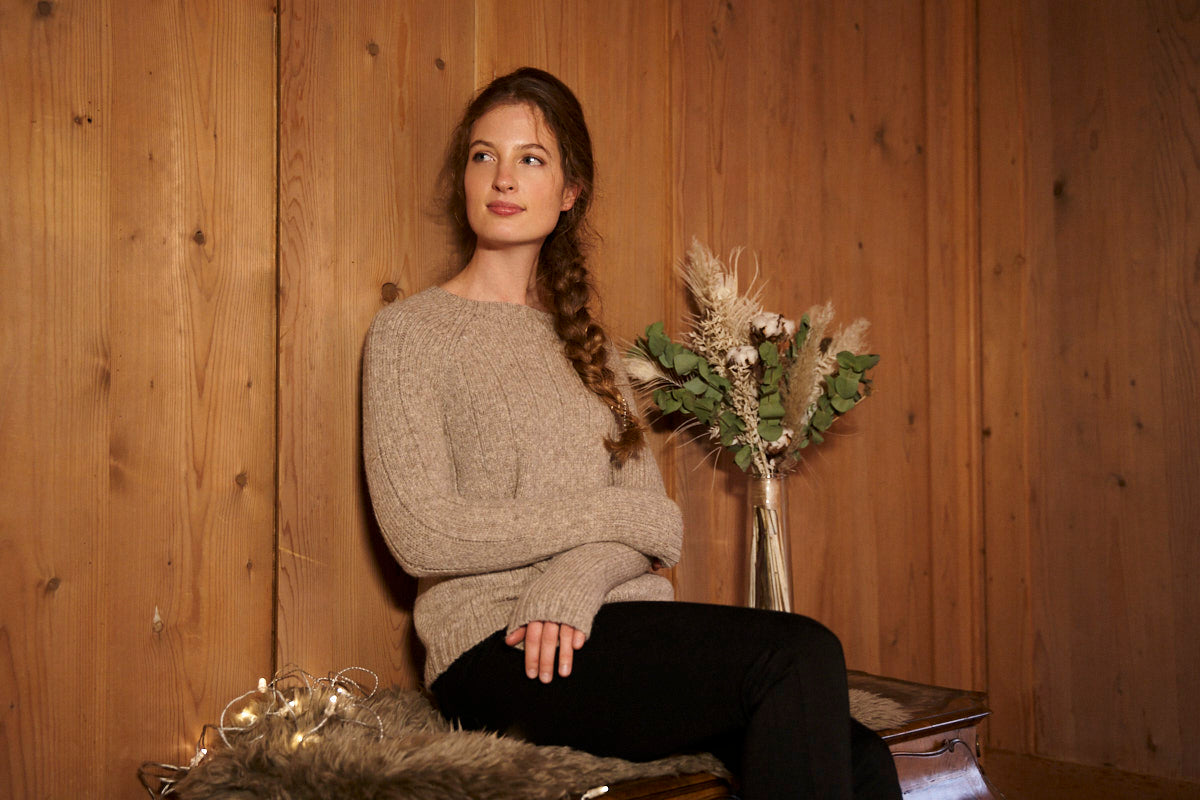 Alpaka Damen Pullover MOANA – Rundhals, leicht & weich mit Merinowolle