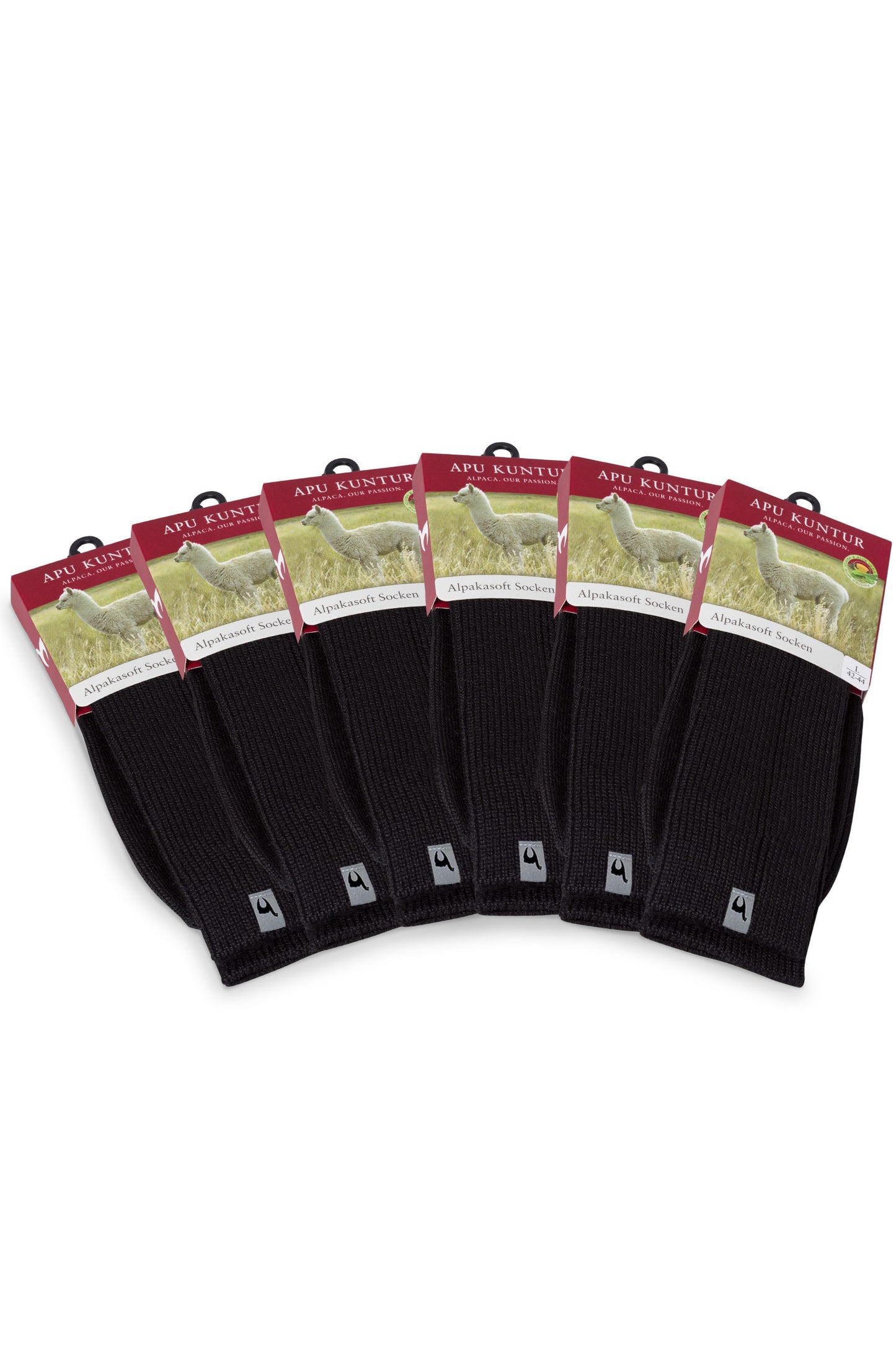 Alpaka Socken Wollsocken Premium unisex 39-41 schwarz warm weich