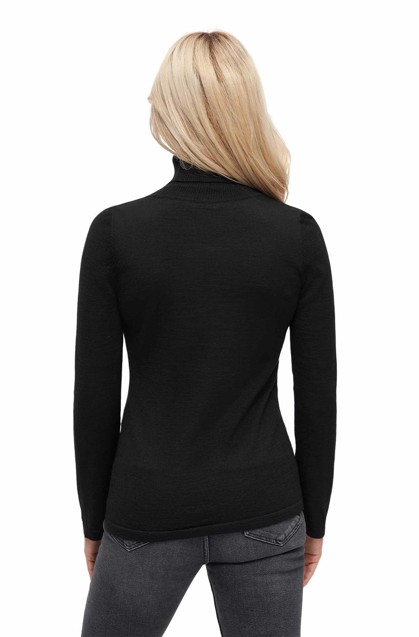 Alpaka Damen Rollkragen Pullover MADAI aus Baby Alpaka und Seide