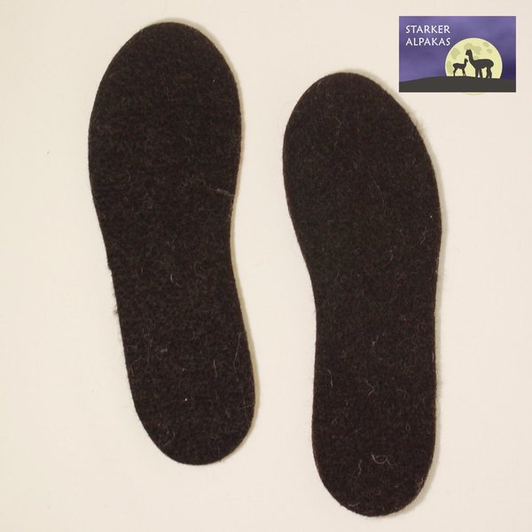 Gefilzte Alpaka Einlegesohlen für Schuhe