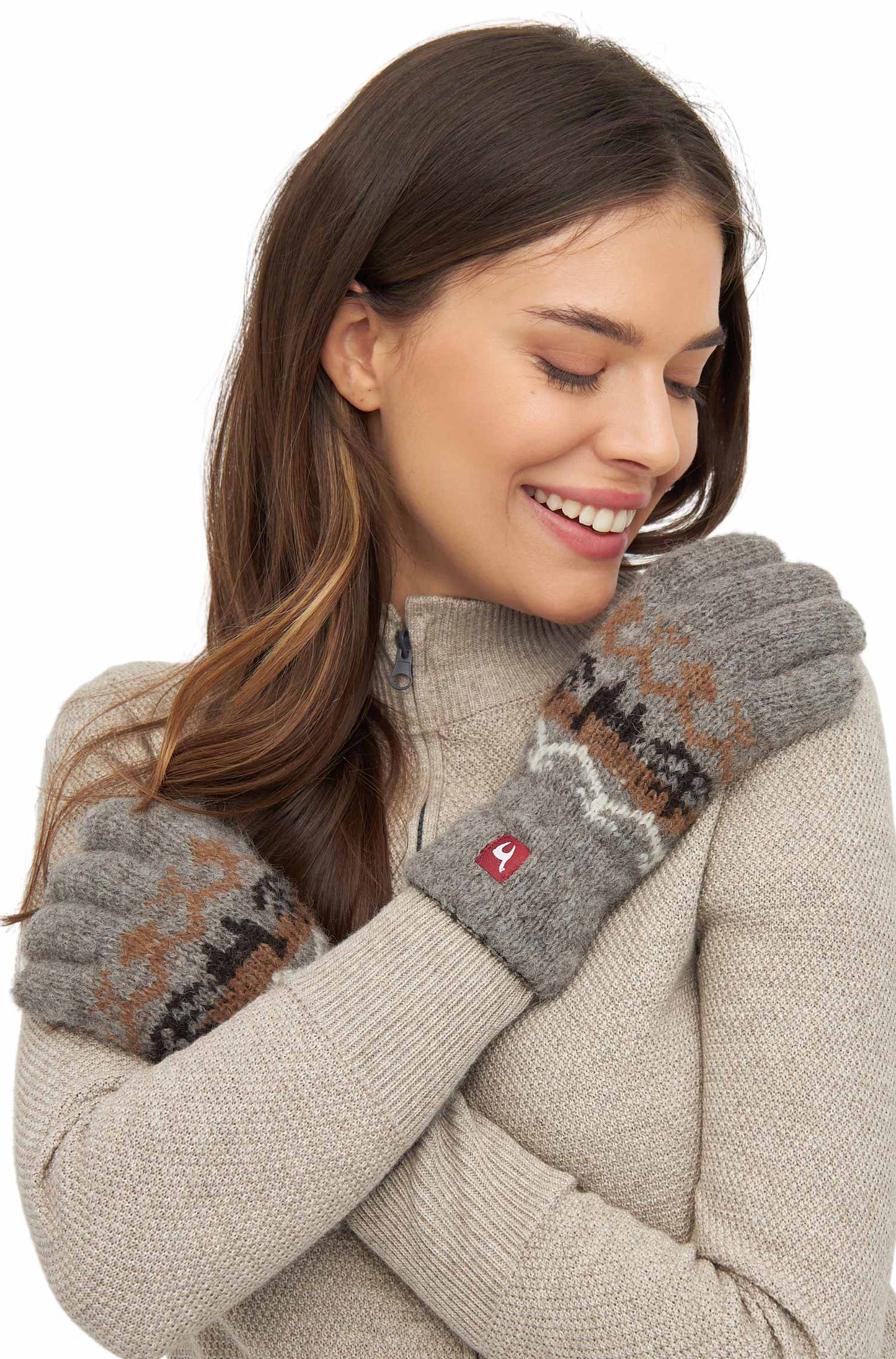 Alpaka Fingerhandschuhe NATURA aus 100% Alpaka ungefärbt, fair produziert