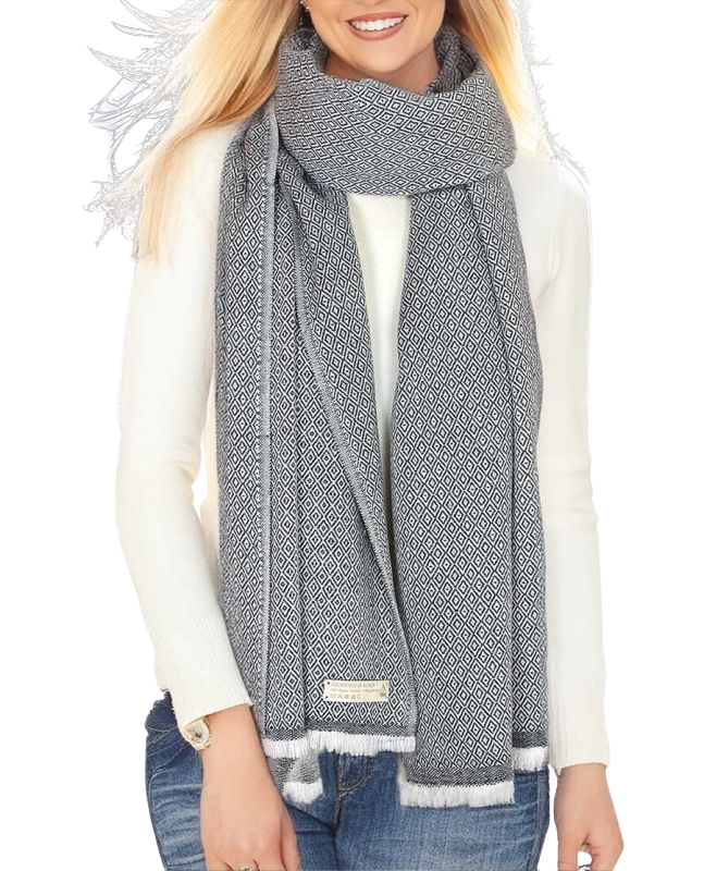 Premium Alpaka Schal Rauten