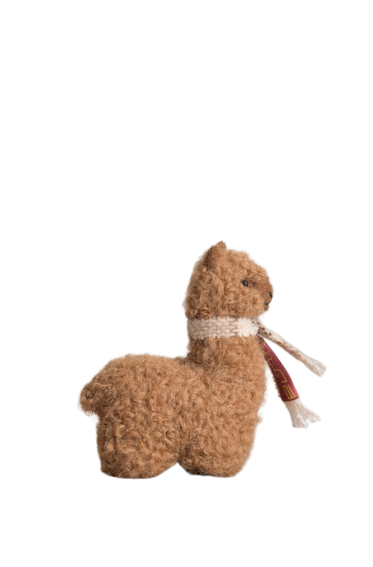 Alpaka Plüschtier Dekoration 7cm Wolle Kuscheltier