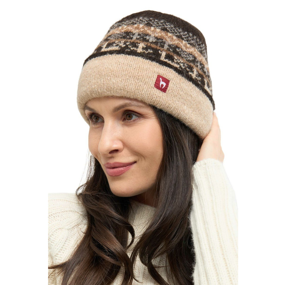 Apu Kuntur - Alpaka Mütze NATURA – Wendemütze aus 100% - ungefärbt